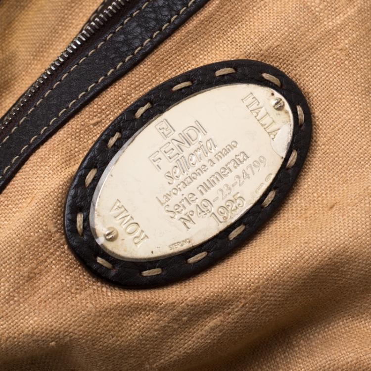 مملوكة مسبقًا Fendi Multicolor Zucca Fabric and Leather Selleria Doctor Satchel 
