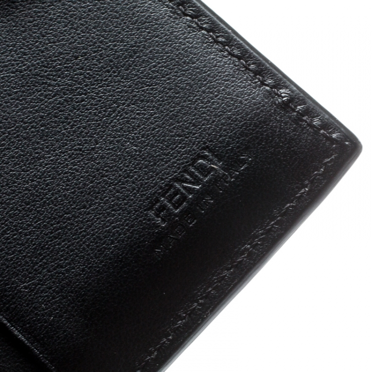 Pre Owned Fendi Black Leather Bifold Wallet