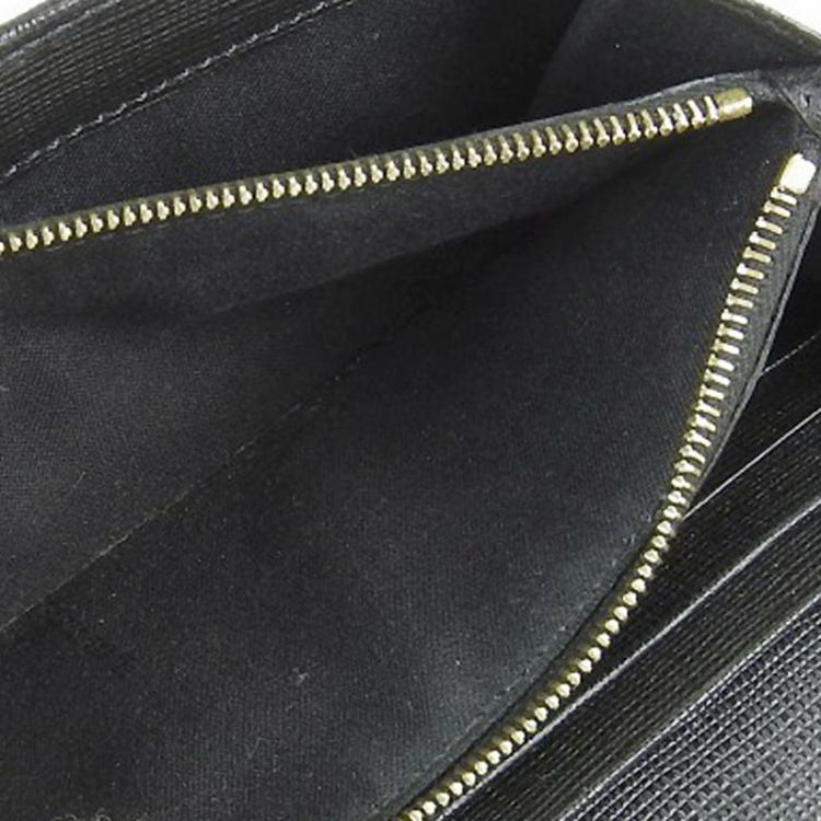 Authentic FENDI Monster Black Leather Zip Clutch Pouch Bag