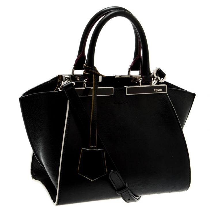 Pre Owned Fendi Black Leather Mini 3Jours Tote