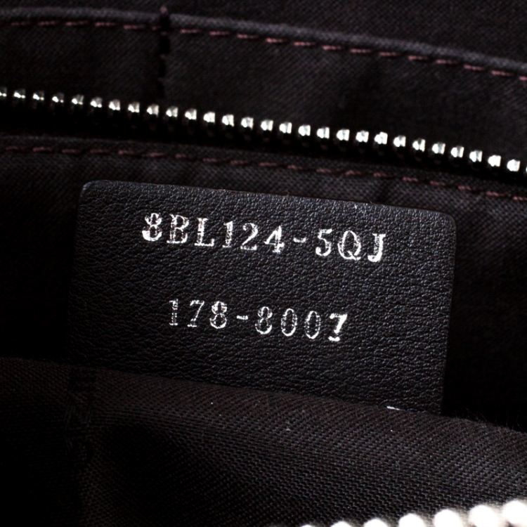 Pre Owned Fendi Grey/Blue Leather By The Way Boston Bag 
