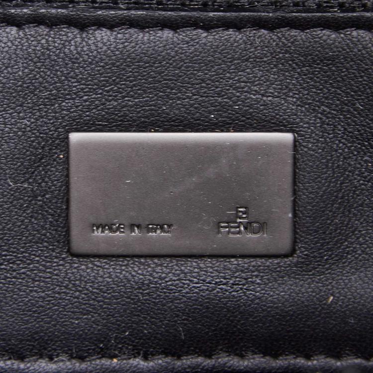 Pre Owned Fendi Blue/Black Python To You Convertible Clutch Bag