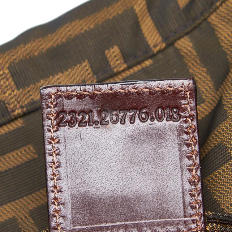 Pre Owned Fendi Brown Zucca Canvas Baguette