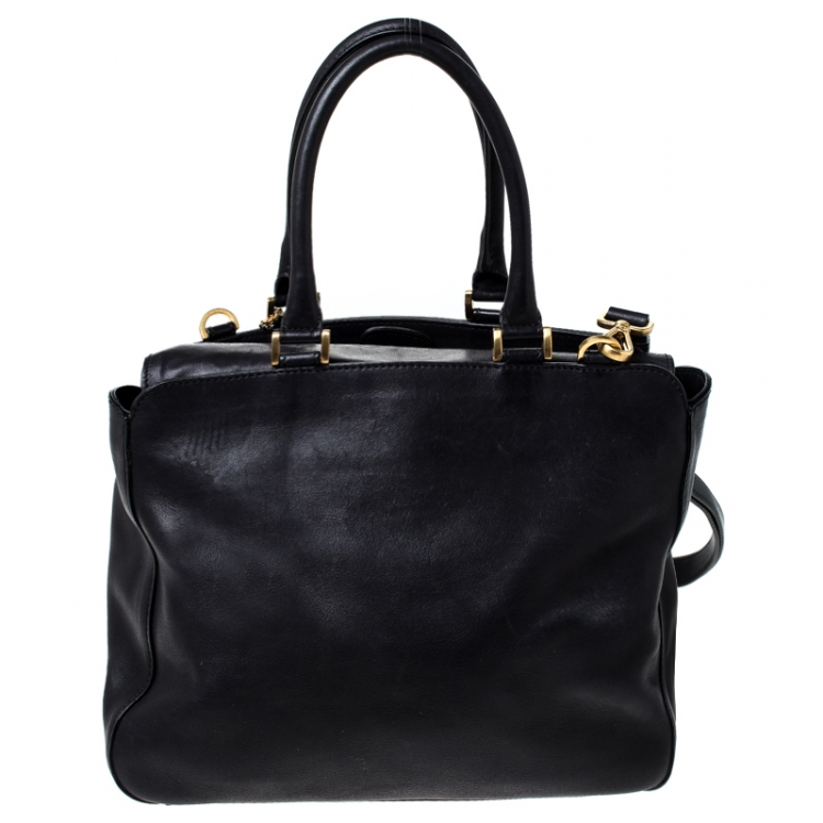 Pre Owned Fendi Black Leather and Suede Classico No. 3 Shopper Tote 