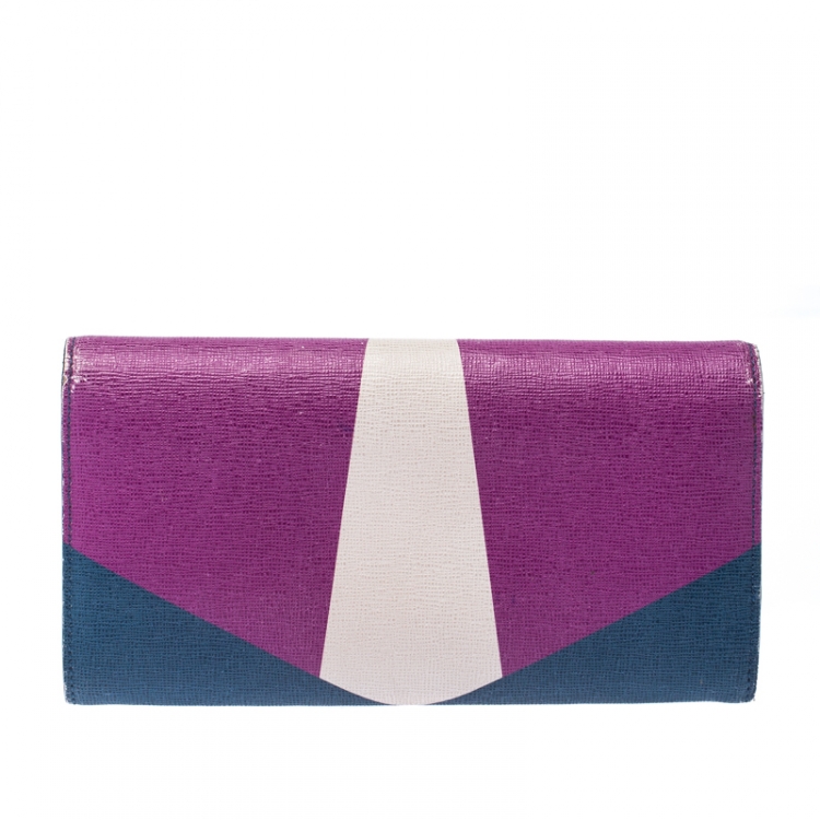 مملوكة مسبقًا Fendi Multicolor Crystal Embellishment Leather Monster Continental Wallet
