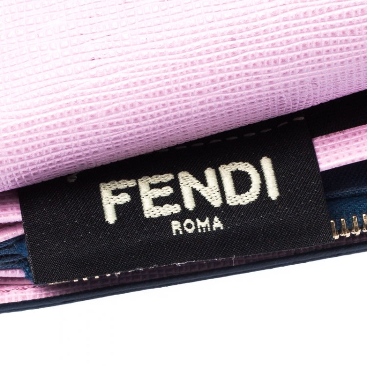 مملوكة مسبقًا Fendi Multicolor Crystal Embellishment Leather Monster Continental Wallet