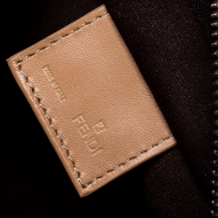 Pre Owned Fendi Brown/Beige Zucchino Canvas Pochette 