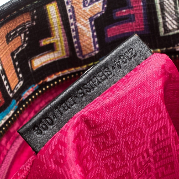 Pre Owned Fendi Multicolor Zucca Coated Canvas Roll Tote