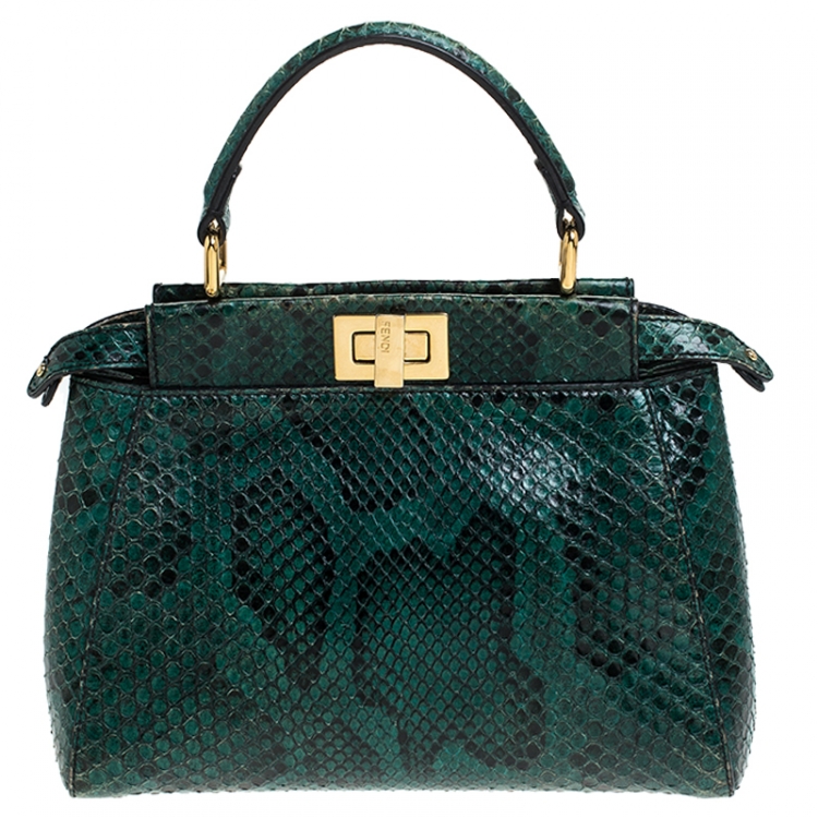 fendi peekaboo mini python