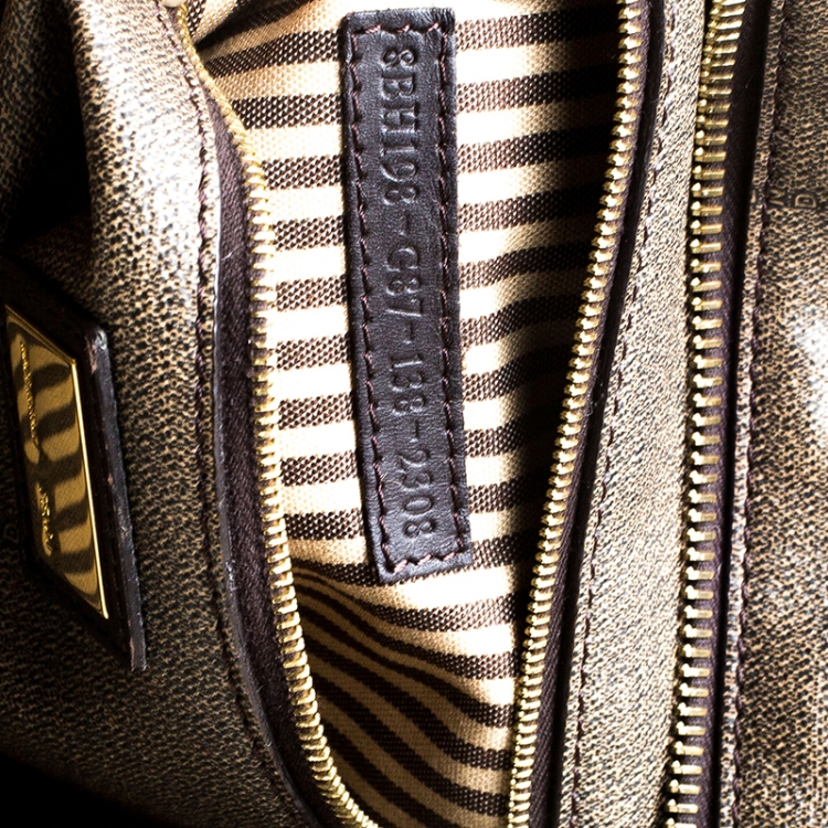 Pre Owned Fendi Zucca Coated Canvas Roll Tote
