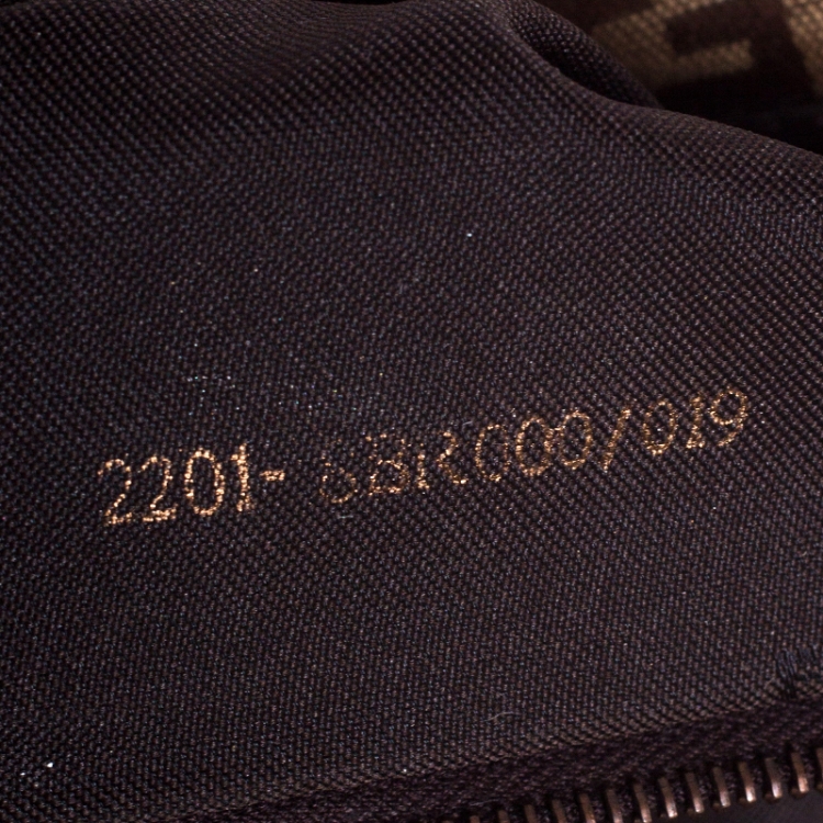 Pre Owned Fendi Brown Zucchino Coated Canvas Mama Baguette Shoulder Bag