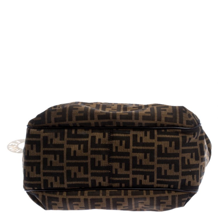 Pre Owned Fendi Tobacco Zucca Canvas Chef Shopper Tote