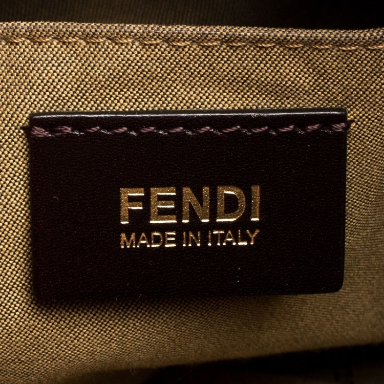 Pre Owned Fendi Tobacco Zucca Canvas Chef Shopper Tote