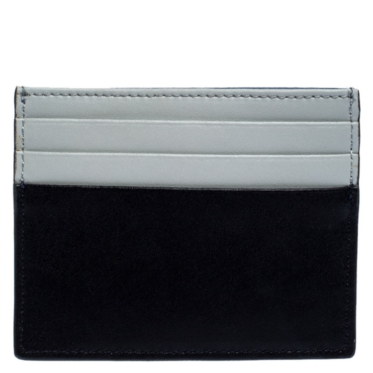 Pre Owned Fendi Tri Color Leather By The Way Card Holder