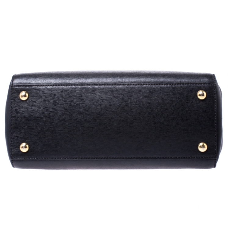 Pre Owned Fendi Black Leather Mini 2Jours Tote