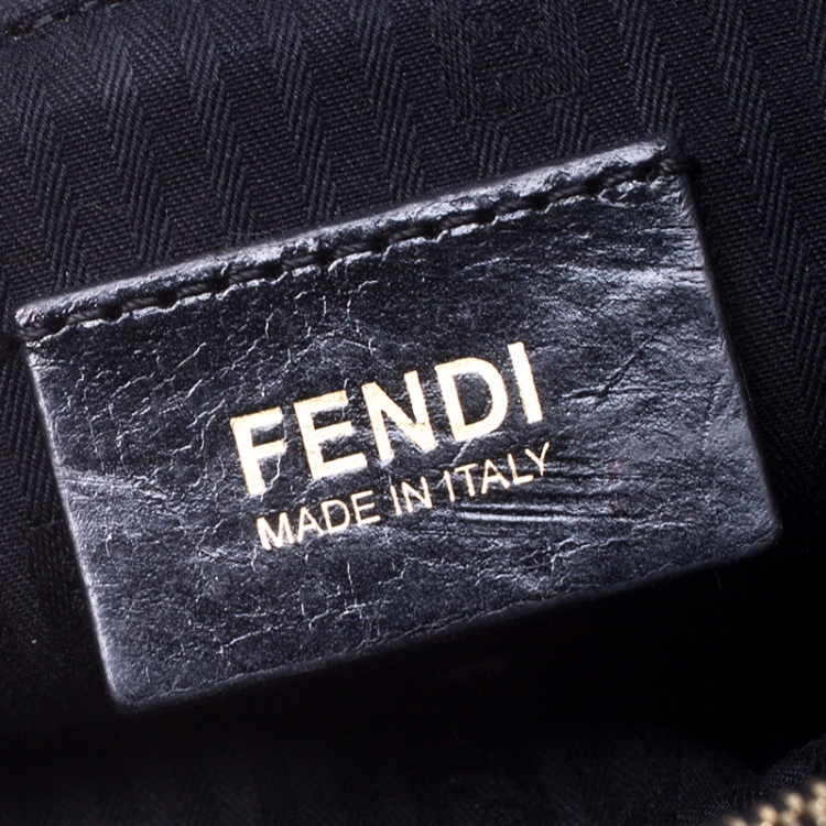 Pre Owned Fendi Black Leather Mini 2Jours Tote