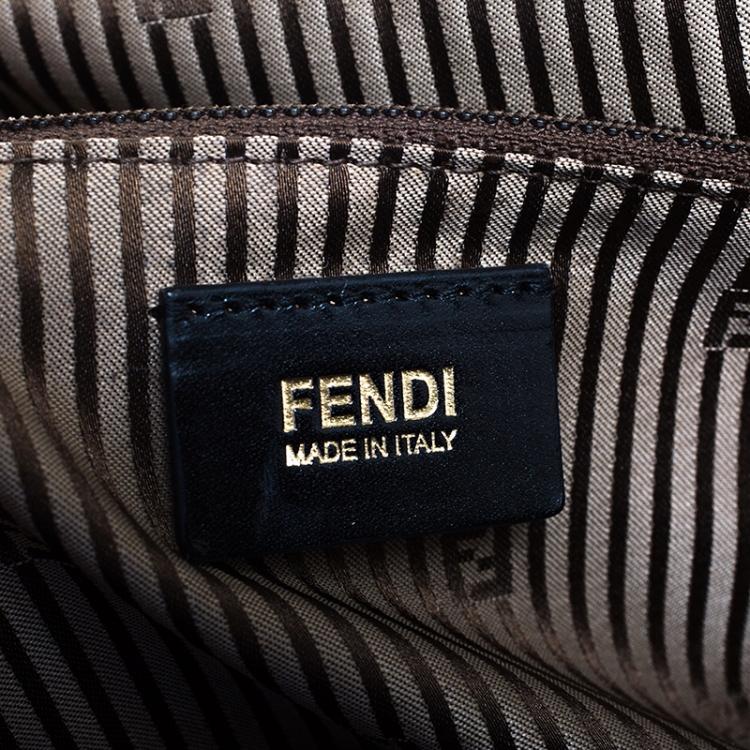 Pre Owned Fendi Maroon Patent Leather Chameleon Messenger Bag