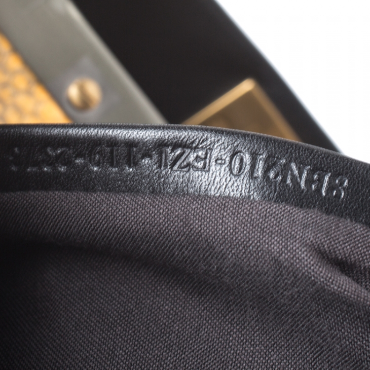 مملوكة مسبقًا Fendi Black Leather Large Peekaboo Top Handle Bag