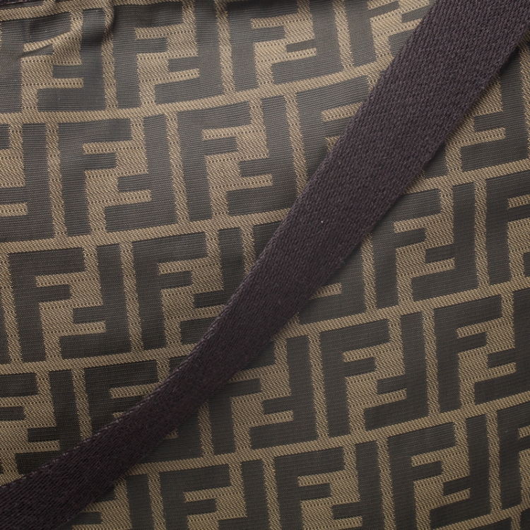Pre Owned Fendi Tobacco Zucca Canvas Messenger Bag
