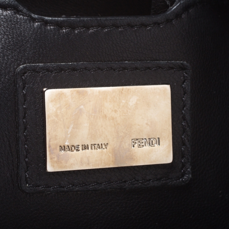Pre Owned Fendi Black Leather Be Baguette Shoulder Bag