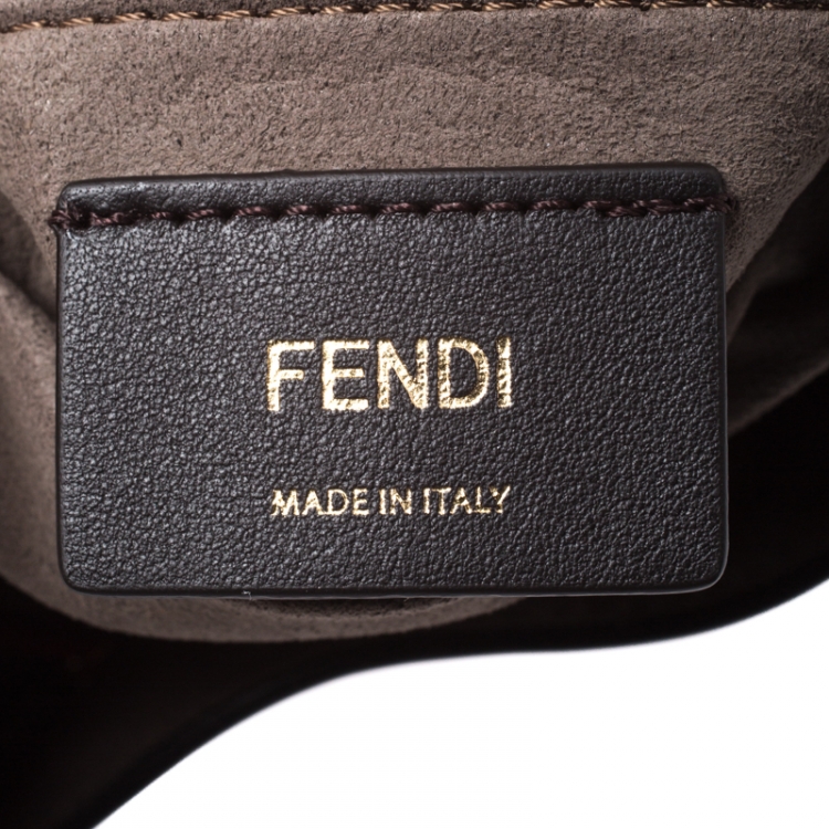 Pre Owned Fendi Tricolor Zucca Mon Tresor Grande Bucket Bag