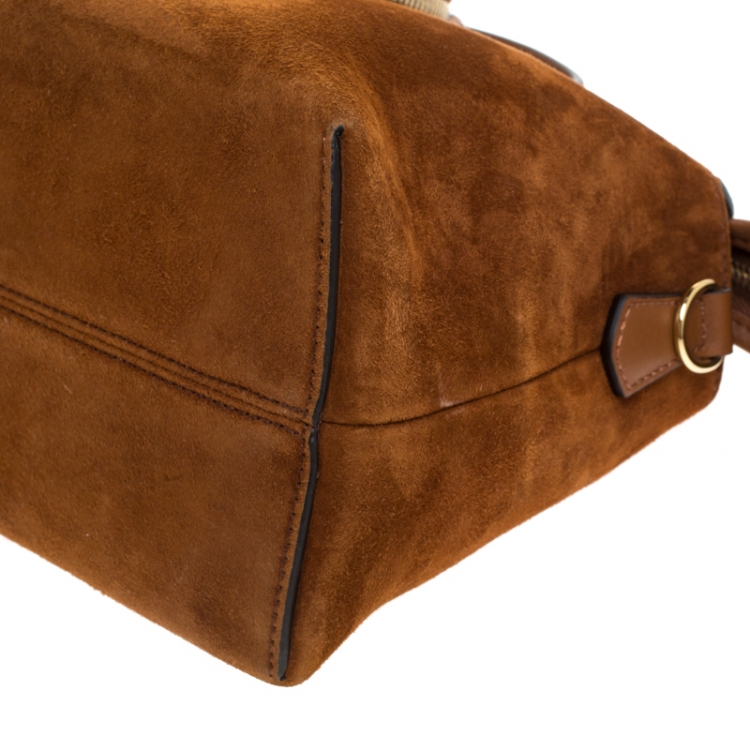 Pre Owned Fendi Tan Leather Medium By The Way Boston Bag