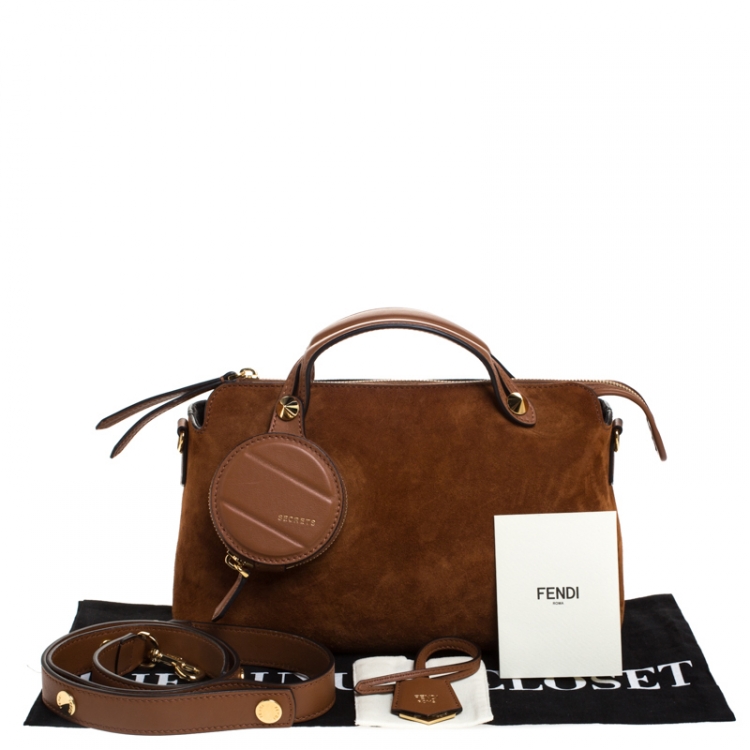 Pre Owned Fendi Tan Leather Medium By The Way Boston Bag