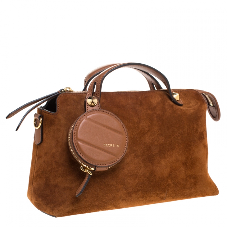 Pre Owned Fendi Tan Leather Medium By The Way Boston Bag