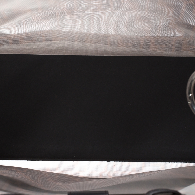 Pre Owned Fendi Tobacco Zucca Mesh Runaway Shopper Tote