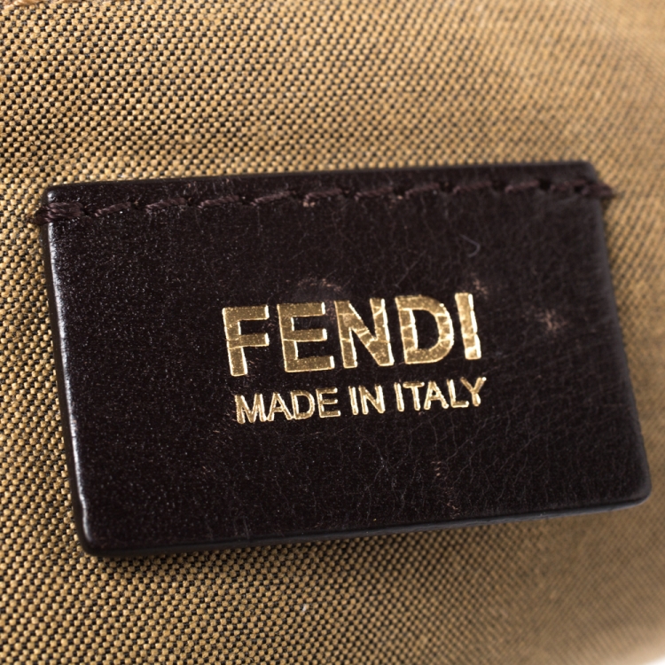 Pre Owned Fendi Tobacco Zucca Canvas Chef Shopper Tote