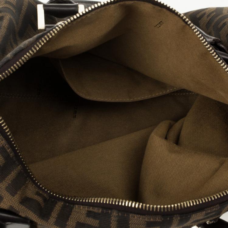 Pre Owned Fendi Zucca Chef Medium Boston Bag