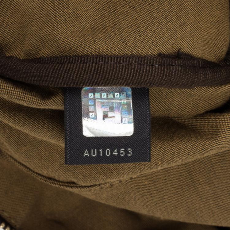 Pre Owned Fendi Zucca Chef Medium Boston Bag