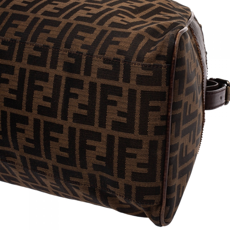 Pre Owned Fendi Tobacco Zucca Canvas Large De Jour Bag