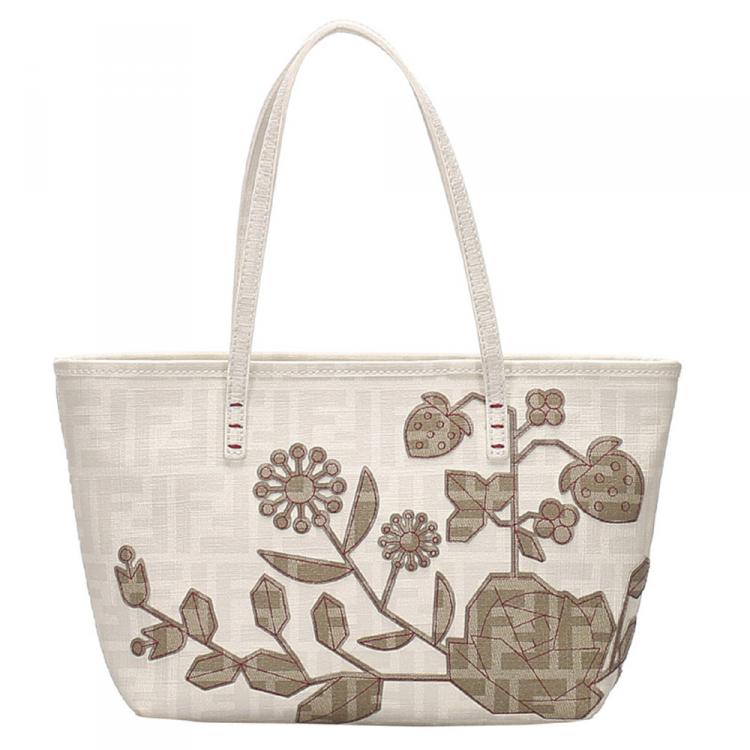 fendi floral tote