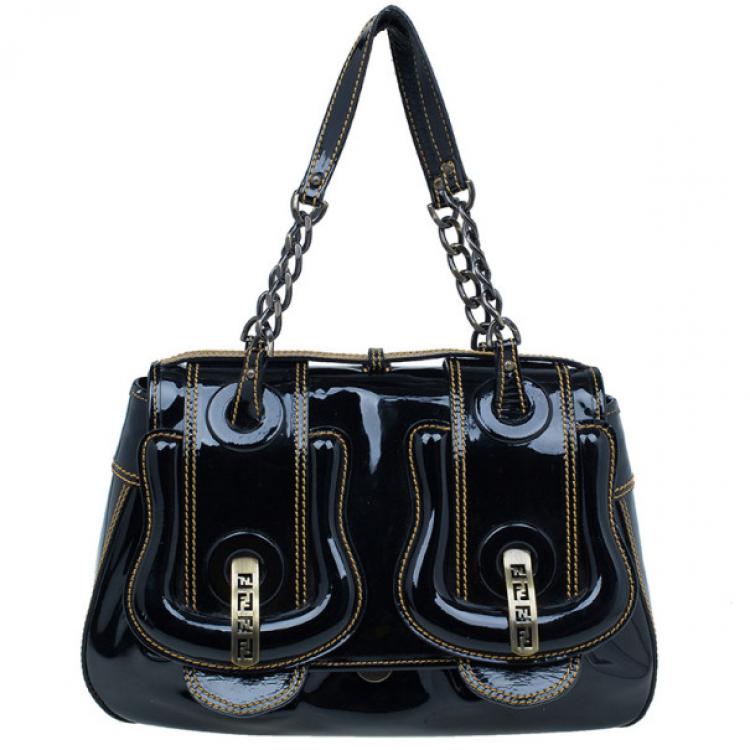 Fendi Black Patent Leather B Bag Fendi | The Luxury Closet