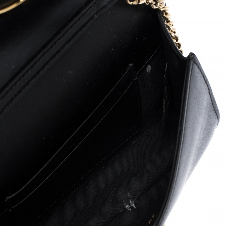 Pre Owned Fendi Black/Brown Zucca Embossed Logo Leather Liberty Belt Bag