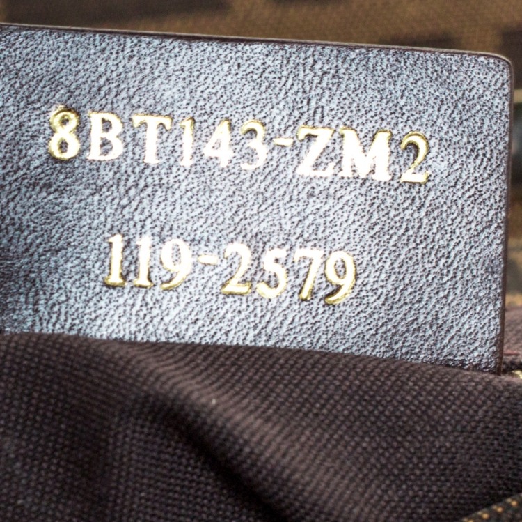 Pre Owned Fendi Tobacco Zucca Canvas and Leather Maxi Baguette Flap Shoulder Bag