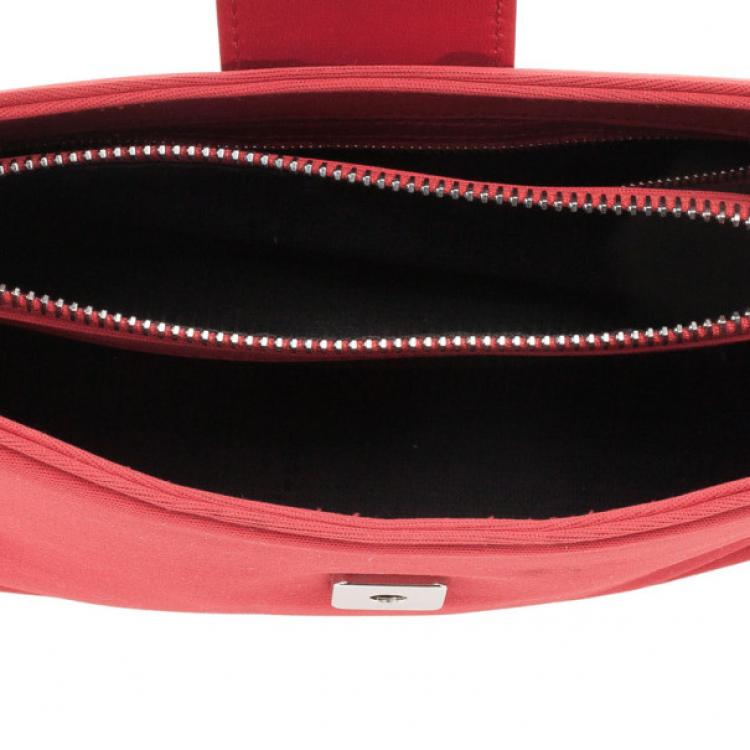 Pre Owned Fendi Red Mini Baguette Bag