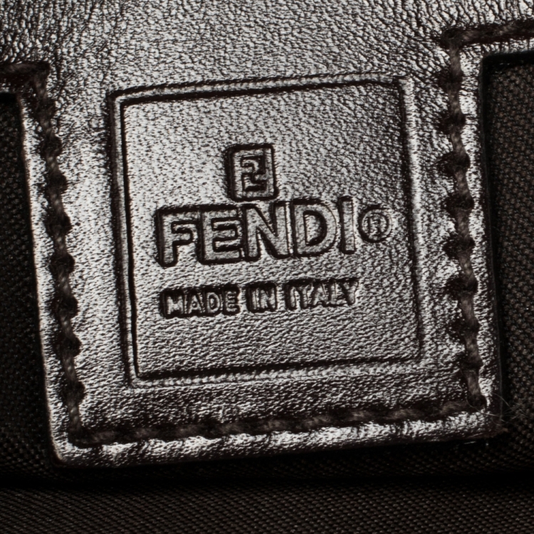 Pre Owned Fendi Tobacco Zucca Canvas and Leather Flap Shoulder Bag