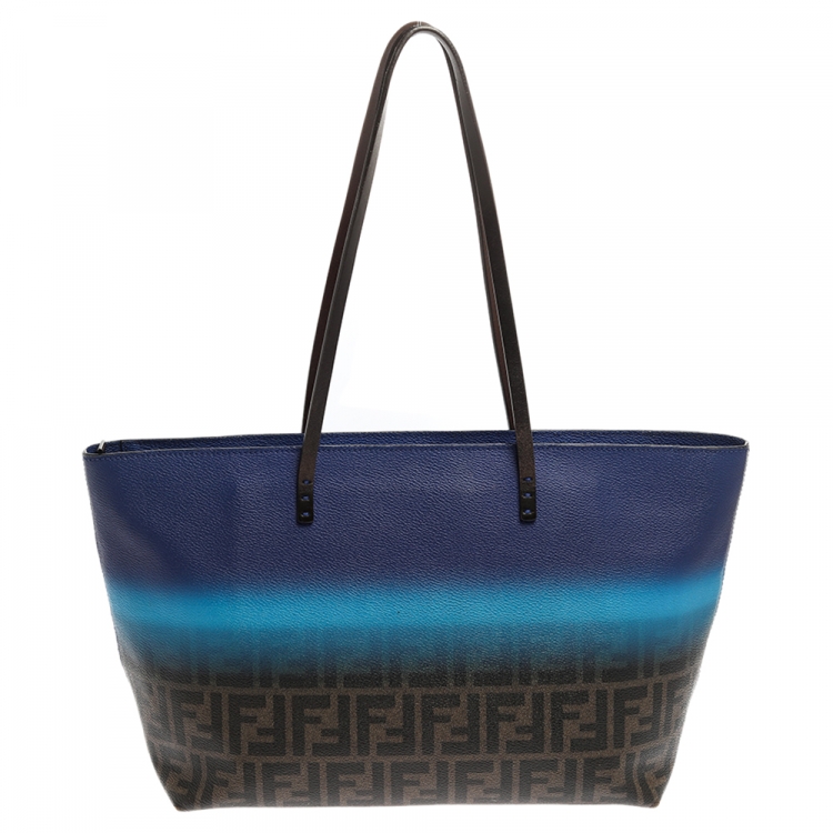 Pre Owned Fendi Multicolor Zucca Coated Canvas Spalmati Roll Shopper Tote