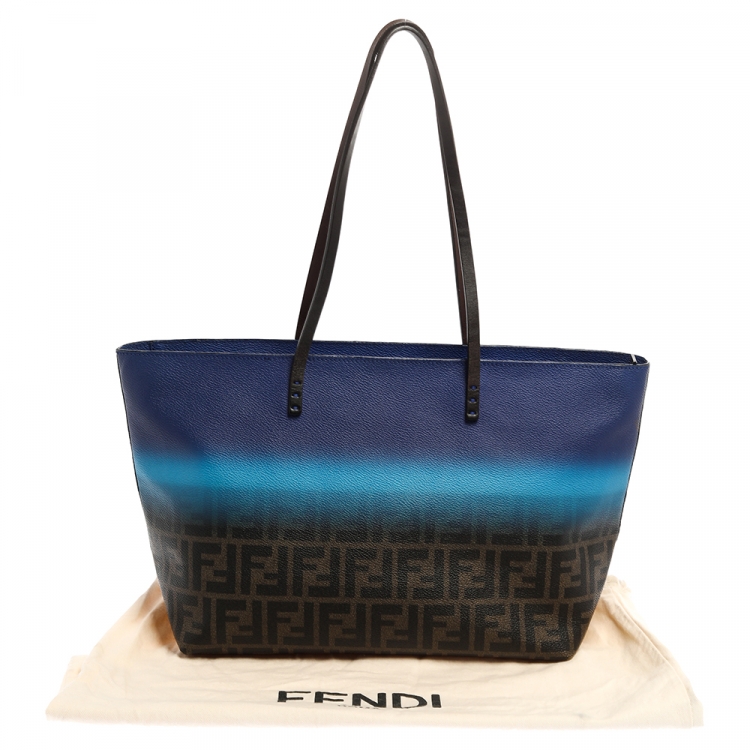 Pre Owned Fendi Multicolor Zucca Coated Canvas Spalmati Roll Shopper Tote