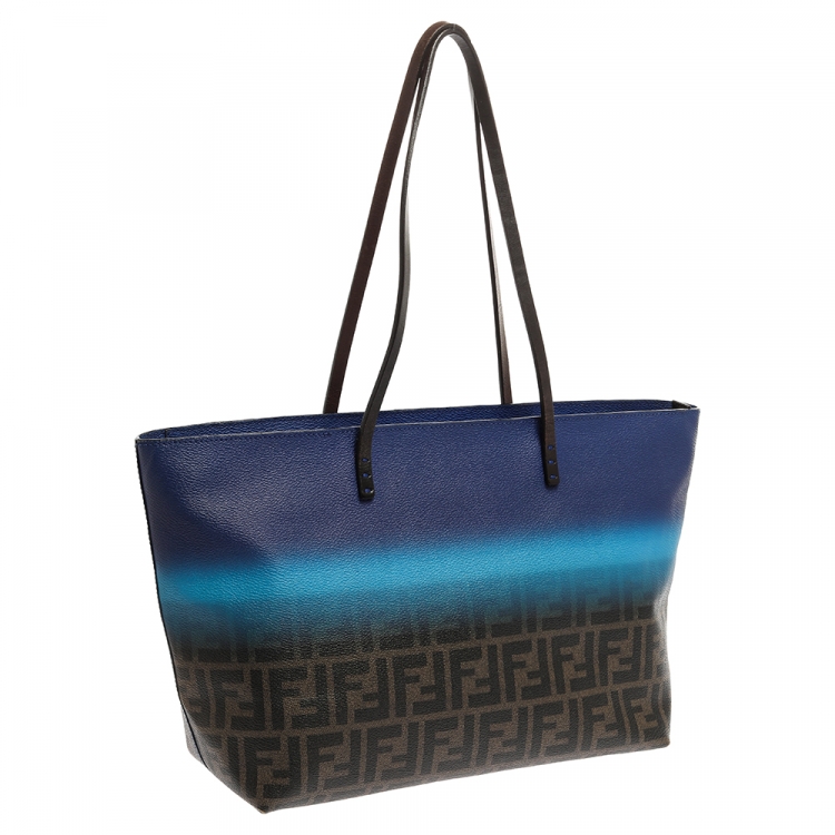 Pre Owned Fendi Multicolor Zucca Coated Canvas Spalmati Roll Shopper Tote