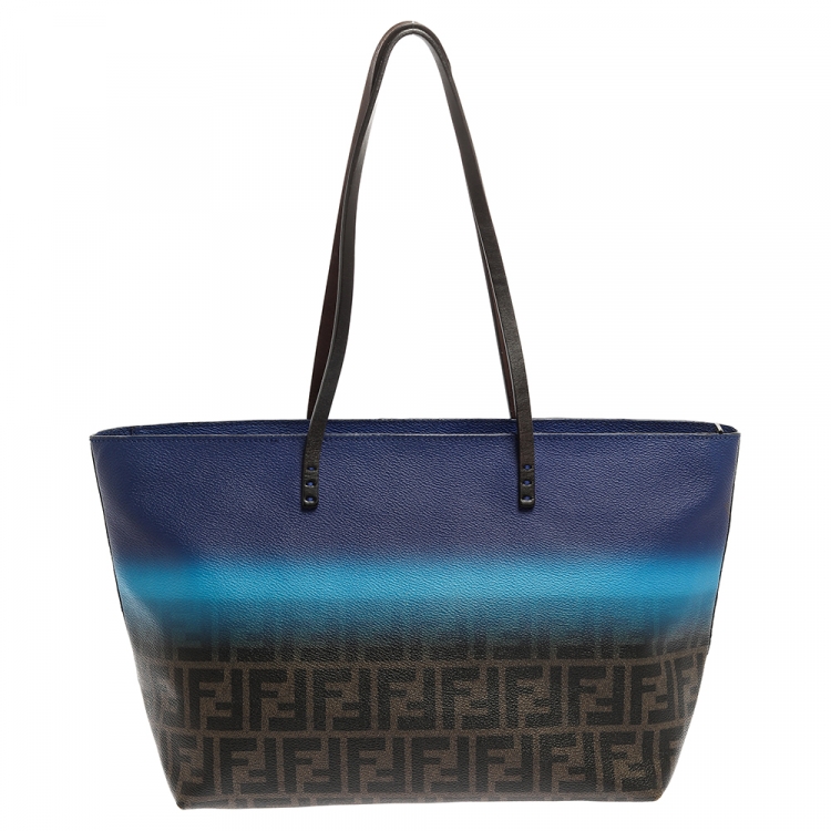 Pre Owned Fendi Multicolor Zucca Coated Canvas Spalmati Roll Shopper Tote