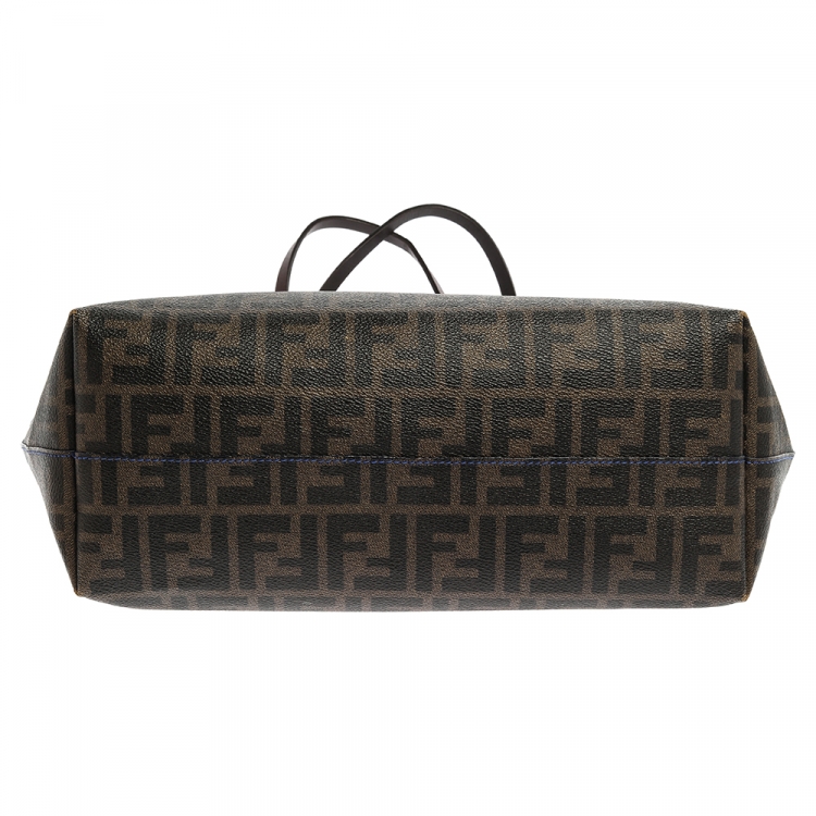 Pre Owned Fendi Multicolor Zucca Coated Canvas Spalmati Roll Shopper Tote
