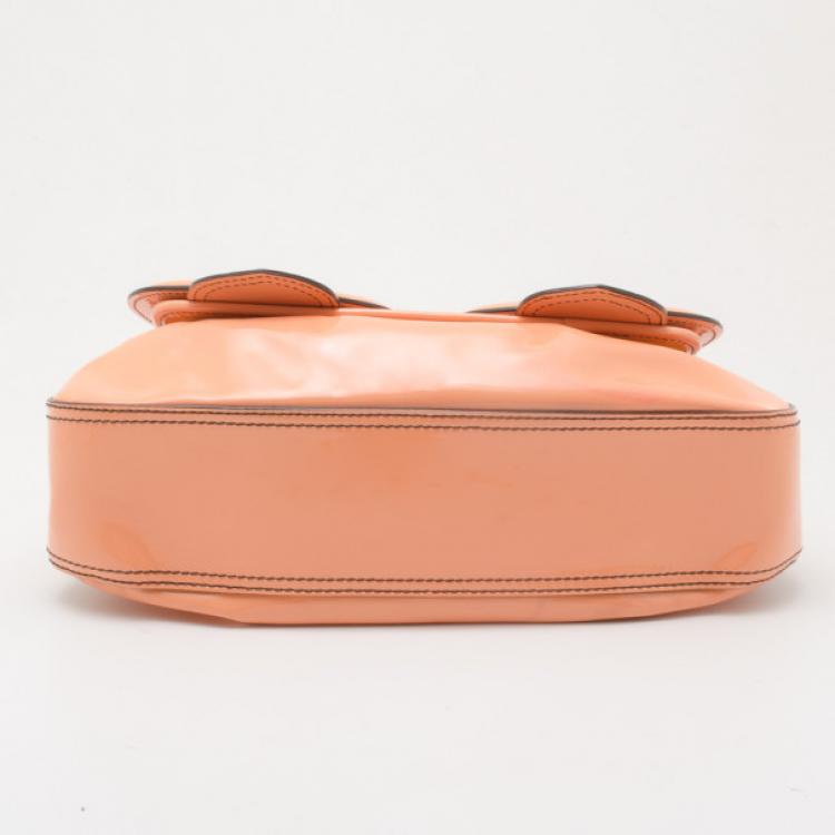Pre Owned Fendi Patent Leather B Bag 