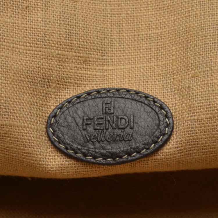 Pre Owned Fendi Zucca Canvas Vertical Shopper Tote