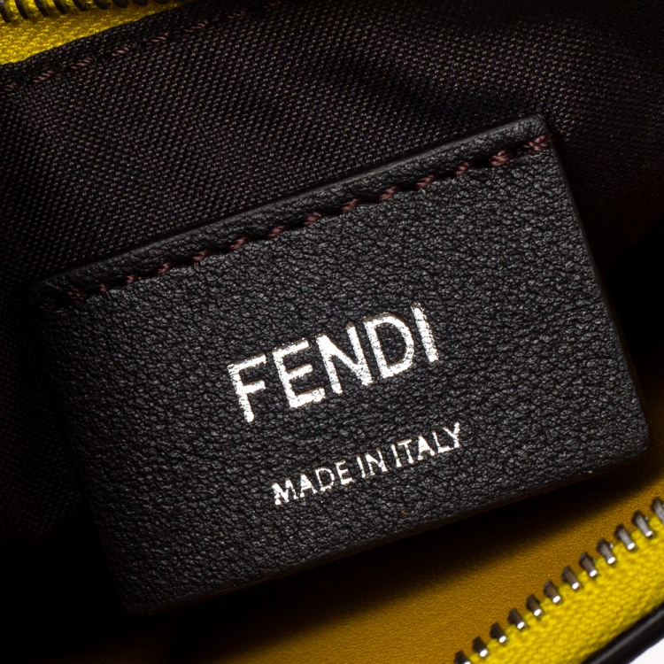 Pre Owned Fendi Multicolor Zucca Leather FF Wallet on Chain