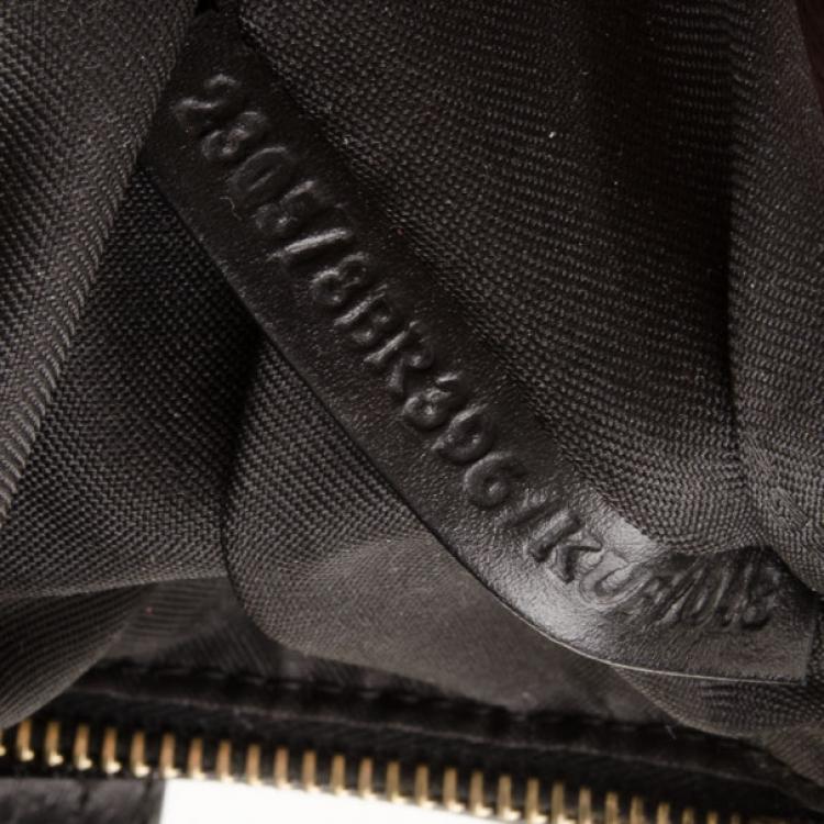 Pre Owned Fendi Black Leather Logo Pochette Bag 