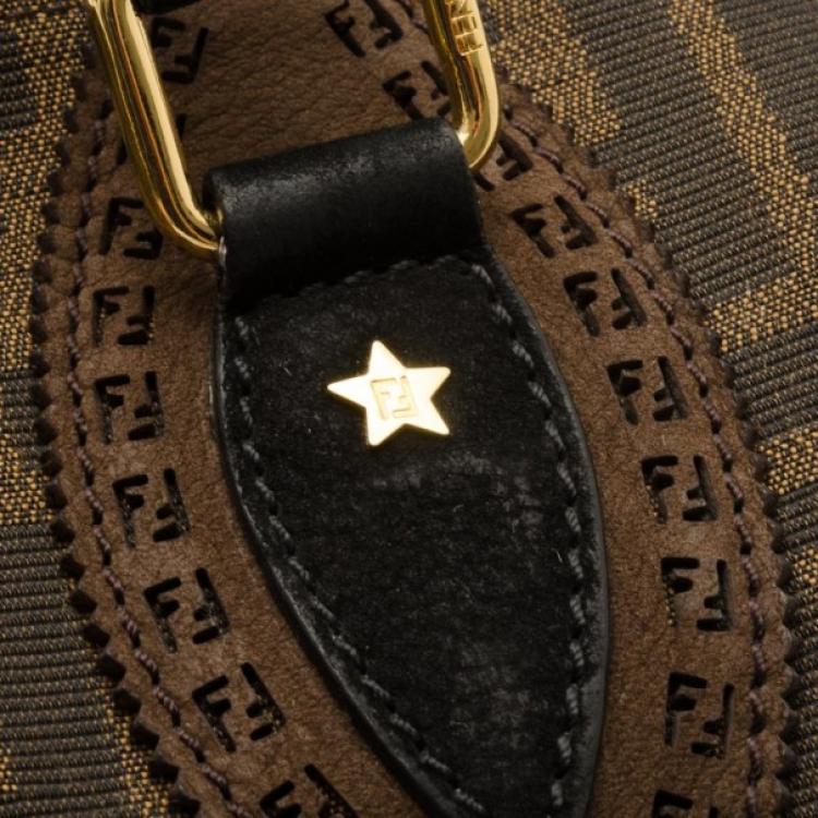 Pre Owned Fendi Studded Zucca Du Jour Handbag