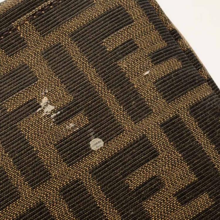 Pre Owned Fendi Studded Zucca Du Jour Handbag